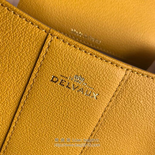 DELVAUX女包 2019春夏最新色 專櫃原廠皮 德爾沃女手提包 DV0020太陽黃 小號Delvaux單肩包  fcs1143